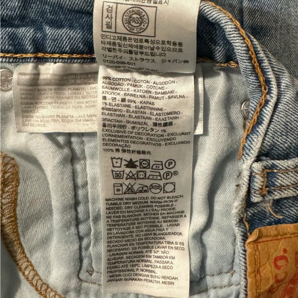 Levi’s 505 Straight Leg Light Wash Jeans Men’s 38X30 - Picture 7 of 7